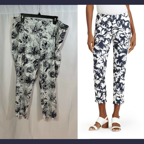 NWT $368 Lafayette 148 New York Stanton Slim Ankle Pant in Delft [SZ 16‎ ] - Picture 1 of 8